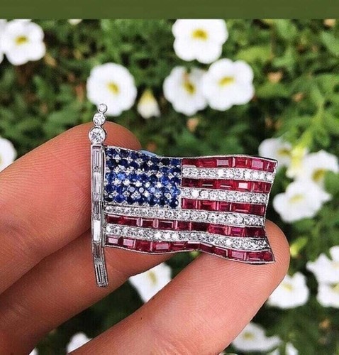 Broche drapeau américain - 3, ct