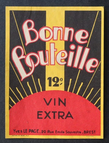 Ancienne étiquette vin - , bonne