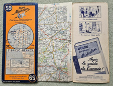 CARTE MICHELIN 1937  St BRIEUC  RENNES  N°59