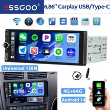 6.9 Zoll Autoradio 1 DIN Apple CarPlay Android 14 GPS Navi BT WIFI RDS FM 4+64GB