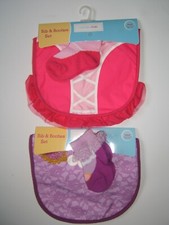 2 NEW Girls Baby Bib & Bootie
