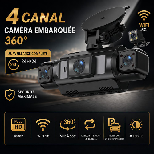 Dashcam caméras 360 wifi - dashcam,