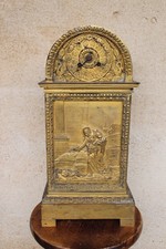 Pendule Bronze Doré Empire Restauration Charité Kaminuhr Clock Uhren Russia ?