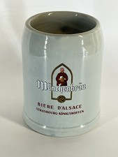 Chope faïence Bleue  Mönchenbräu bière d'Alsace Strasbourg – konig shoffen 0,5L