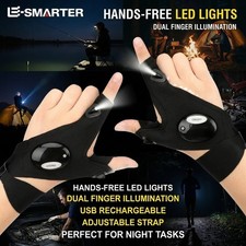 Gants led lumineux sans doigts - gants,
