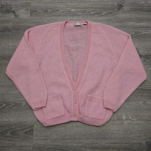 Vintage pink mohair cardigan - pink,