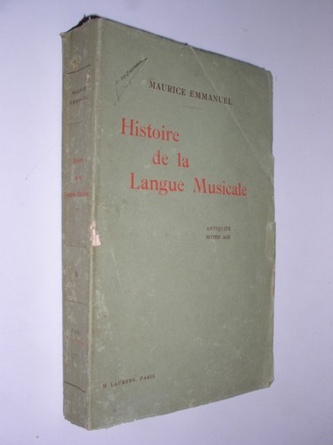 Maurice emmanuel histoire de - histoire,