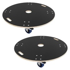 Lot de 2 chariot de transport à roulettes pivotantes 2 freins 800kg rond Ø 87cm