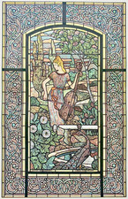 GRASSET Eugene, 1899 lithograph lithographie Felix Gaudin vitrail Art Nouveau