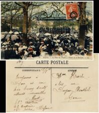 FRANCE 1914 Cachet de Fortune "muet" sur 10c Semeuse sur CP de DIJON