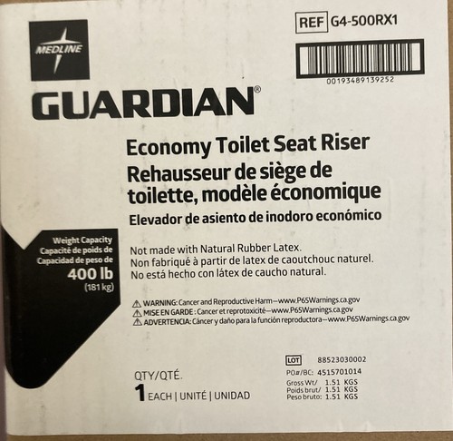 Guardian elevated toilet seat - toilet,