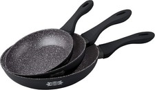 heritage –Set 3 Poêles 20/24/28 cm - Revêtement Type Pierre - Tous Feux Dont Ind