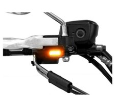 PAIRE de clignotants à Led fixation rétroviseur ou vis moto custom Homologué CE