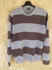 Pull EDEN PARK RUGLINE bleu gris coton rugby collection L