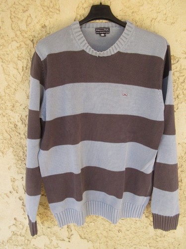 Pull eden park rugline - rugline, bleu