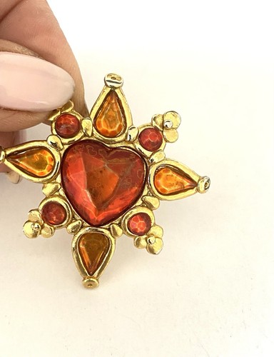 Broche signée fleur - broche,