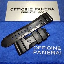 Bracelet en caoutchouc noir véritable OFFICINE PANERAI 26/22 mm pour boucle B...