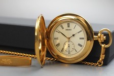 Montre de poche Seiko vintage 1996 7N07-0020 petite seconde quartz romain...
