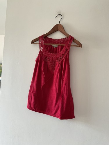Haut rouge taille - haut, femme
