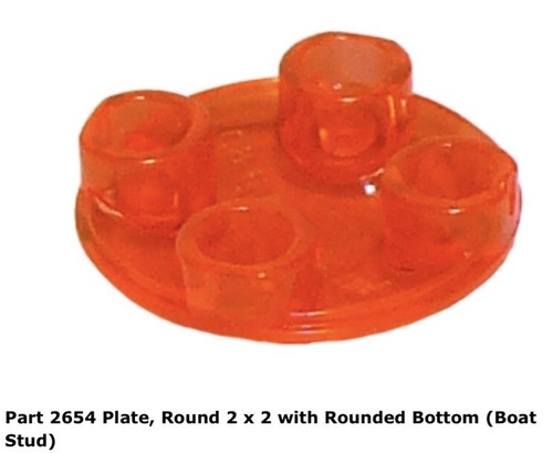 Lego 2654 trans neon orange - trans-neon,