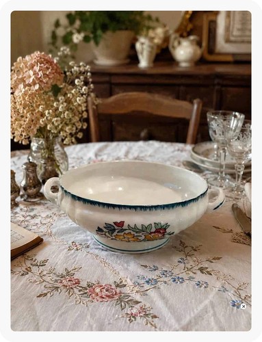 Soupière longwy décor vieux - soupière,