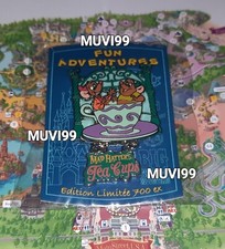 PIN LE FUN ADVENTURES MAD HATTER'S TEA CUPS JAQ GUS CINDERELLA DISNEYLAND PARIS