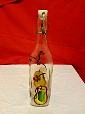 Hand Painted Wine Bottle Clear