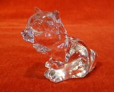 Statuette de chien chiot husky en verre moulé  ht 5,7 cm