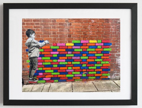 Banksy tableau street - tableau,