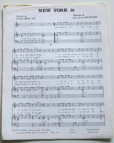 Partition vintage sheet - , music