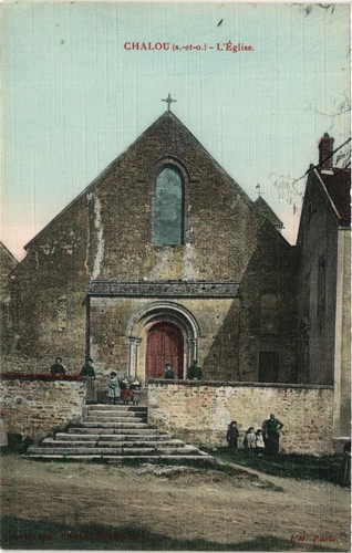 Cpa chalou l église - ak,