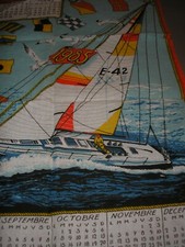 Calendrier tissu régate