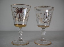 Lot de 2 anciens verres de