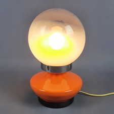 Lampe De Table UFO Space Age Métal Et Verre Murano Modernisme Années 70