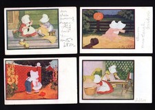 SUNBONNET - LOT 4 POSTCARDS 1905/07 - MENDING DAY, THE BOGIE MAN - AUSTEN - 17
