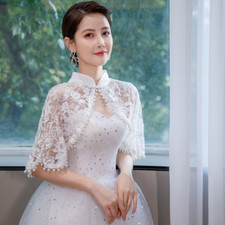 Femme Perlé Dentelle Cape