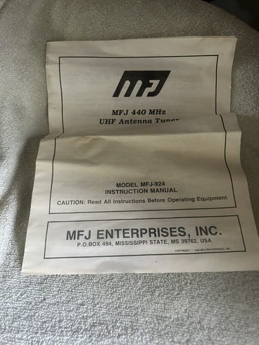 Mfj mfj924 440 450 uhf - mfj924,