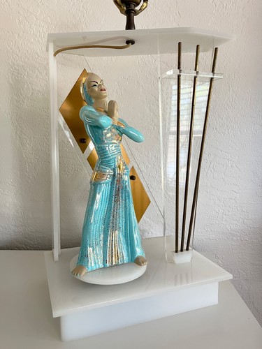 Spinner moss lamp - moss, turquoise