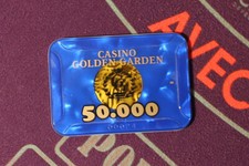 X1 PLAQUE CASINO GOLDEN GARDEN B&G BOURGOGNE & GRASSET - ROULETTE  POKER PAULSON
