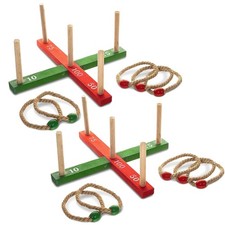 2 X Jeu D’Anneaux En Bois