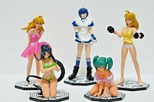 Ikki Tousen Rare Set 5 Figurine 9cm Eyes Catching gashapon Rune Japon