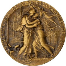 [#1157164] France, Medal, Libération de Metz, 1918, Bronze, Hannaux, AU