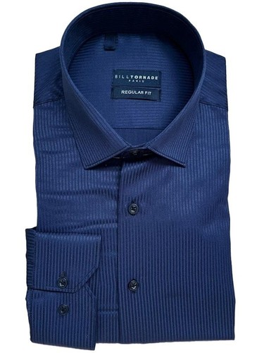 Chemise bleu nuit rayures - bleu, à