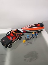 Playmobil 3399 Bateau Hors Bord Avec 4x4 Pick Up Racing