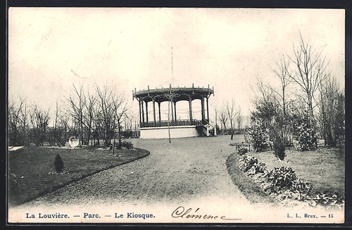 Cpa louvière parc le - louvière,,