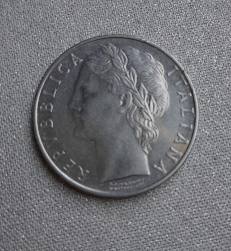 Piece monnaie 1969 100 lire - monnaie,