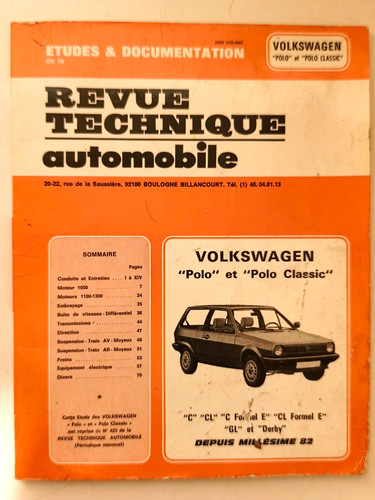 Revue technique automobile - revue,