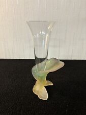 Bougeoir vase modèle Arum en cristal Daum mod1