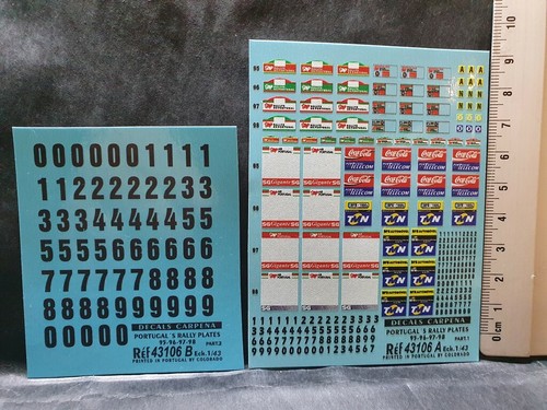 Decals plaques rallye du - 1/43,