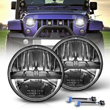 2x 7'' Pouces Moto LED Hi/Lo